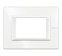 bticino Ha4803hs Axolute rectangulaire plaque murale, 3 modules, Anthracite, argent, HA4803HD