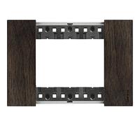 Bticino KA4803LG Living Now Plaque 3 modules Noyer, 127 x 50 x 10 cm