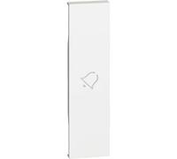 Bticino KW01D Housse Living Now avec symbole de sonnette, coque éclairée, 1 module, couleur blanche