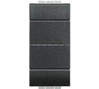 BTicino L4053AN Interrupteur ou Va et Vient Livinglight, 1 Module, 16AX, 250V, Anthracite
