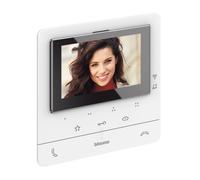 Bticino Moniteur vidéo intérieur BT344682 – écran 5 pouces, Wi‑Fi, 2 fils, boucle inductive, blanc