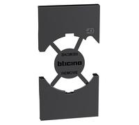 BTICINO Living Now Coque pour prise Schuko italienne P40 + chargeur USB type C, coque facile à appliquer, design innovant, fabriquée en Italie, 2 modules, noir, KG68