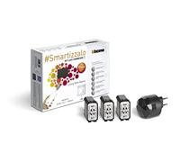 Bticino, Living Now Smart SKG3601KIT Kit d'éclairage pour allumer et éteindre les lumières par application ou avec Alexa, Google et Siri avec 1 Gateway Plug-in Noir S36GWGC et 3 connectés