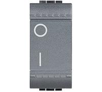 BTicino Livinglight Interrupteur Bipolaire illuminé N Anthracite, Gris, SL4002NF