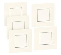 BTicino - Lot de 5 interrupteurs ou va-et-vient Altège 10AX 250V avec connexion à bornes automatiques - livrés complets avec plaques de finition blanc Neige et griffes de fixation pour rénovation
