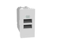 Bticino MatixGo Chargeur Usb deux ports type A 1 module blanc - JW4191AA