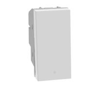 BTICINO MatixGO Commande d'éclairage Optimisé pour lumière led 1 module Blanc SJW4002F Interrupteur 2P 16A, 250Vac