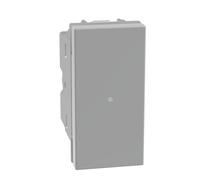 BTICINO MatixGO Commande d'éclairage Optimisé pour lumière led 1 module Gris SJG4053F Déviateur axial 1P 10 AX, 250Vac, lumineux