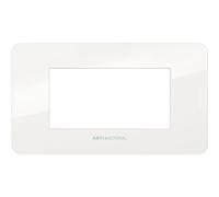 BTICINO MatixGO Plaque matériau technopolymère antibactérien antibactérien JA4804JAB Plaque MatixGO 4 modules