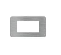 BTICINO MatixGO Plaque matériau technopolymère Steel JA4804ES Plaque MatixGO 4 modules