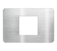 BTICINO MatixGO Plaque matérielle technopolymère Aluminium JA4819EA Plaque MatixGO 2 modules centrés