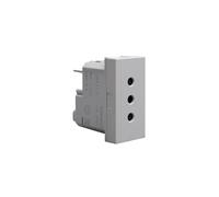 BTICINO MatixGO Prise de courant standard italienne 1 module gris SJG4113F Prise 2P+T 10 A 250Vac, entraxe 19 mm