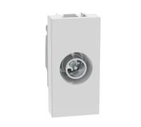 BTICINO MatixGO Prise TV 1 module Blanc JW4202P14 Prise coaxiale traversante, atténuation, 14 dB