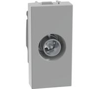 BTICINO MatixGO Prise TV 1 module Gris JG4202P14 Prise coaxiale traversante, atténuation, 14 dB
