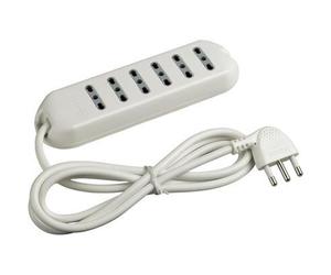 Bticino Multipresa Slim6 3631D - Bloc multiprises 6 prises 2 pôles 10/16A blanc