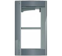 Cadre de recouvrement BTICINO + support modulaire, 2 modules, interphone SFERA, aluminium, Allstreet, 1 pièce.