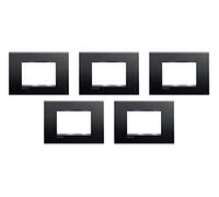 BTicino Slna4803Arff Plaque Livinglight Noir (Anthracite), 5 pièces