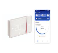 BTICINO Smarther w Netatmo, Thermostat connecté, Surface Blanche XW8002WE | Thermostat connecté, WiFi, contrôle avec l'application Home + Control, compatible avec Alexa, Google Assistant & Apple