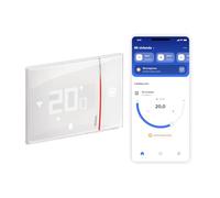 BTICINO Smarther w Netatmo, Thermostat connecté, WiFi encastré Noir XG8002E | Thermostat connecté, WiFi, contrôle à distance avec l'application Home + Control, compatible Alexa, Google Assistant & Apple