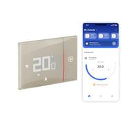 Bticino XM8002E Thermostat connecté WiFi, New Smarther2 avec Netatmo, Couleur Sable, contrôle de la température (Froid et Chaleur) de la Maison à Distance, 2 Fils