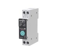 Btkigl 1 pôle 10A 16A 25A 32A 40A 63A Tuya Zigbee commutateur de disjoncteur intelligent maison intelligente télécommande sans fil commutateur de disjoncteur Zigbee (25A avec compteur)