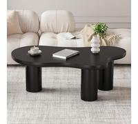 BTM Table Basse irrégulière en Forme de Nuage, 107 cm de Long, 66 cm de Large, 40,5 cm de Haut, Plateau en MDF et Pieds en PVC, avec Patin en Feutre