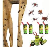 BTORER Lot de 8 pièges à mouches pour l'intérieur et l'extérieur, bandes de papier à mouche collantes, bandes de fruits, attrape-mouches pour l'intérieur et l'extérieur