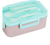 BTOSEP Boîte à déjeuner, grande capacité, design en grille portable, pour étudiants de bureau à domicile, en polypropylène de qualité alimentaire, 1 x (1400 ml)