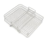 BTOSEP Ensemble d'étagères de refroidissement à 3 étages en acier inoxydable pour cuisson, rôtir et griller, étagère multifonction durable pour une utilisation au four, argent, 3 unités (grille carrée