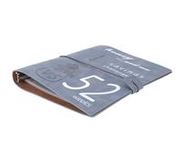 BTOSEP Livre d'épargne de défis pour couples et familles, en cuir durable avec enveloppes en polypropylène réutilisables, planificateur budgétaire de 52 semaines (gris)