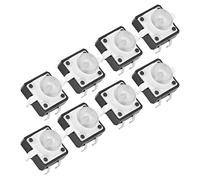 BTOSEP Lot de 20 interrupteurs tactiles à bouton poussoir LED haute résistance pour l'électronique, matériau ABS, 12 x 12 x 7,3 mm (#4)