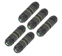BTOSEP Lot de 5 prises de boîte de jonction étanches et durables à 3 fils - Éclairage extérieur pour lanternes de jardin - IP68 - Noir
