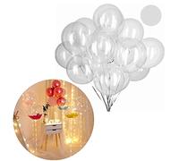 BTOSEP Lot de 50 ballons Bobo transparents en PVC durable réutilisables pour fêtes, mariages, fêtes prénatales, jusqu'à 40 cm