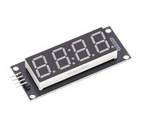BTOSEP Module d'affichage LED à 4 chiffres haute luminosité 7 segments pour projets, 0,9 cm, rouge, anode commune, 1 unité (lettre verte)