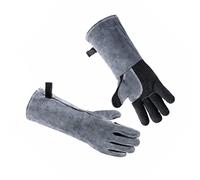 BTOSEP Paire de gants de soudure en cuir de vachette résistant aux hautes températures pour cuisiner, griller et cuire
