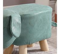 BTOSEP Tabouret pour enfant en bois, design mignon de dessin animé, doux et confortable pour la maison et la maternelle, 1 unité (vert clair)