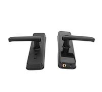 BTOSEP Verrou de porte Bluetooth intelligent sans vec empreintes digitales et mot de passe pour la sécurité de la maison en alliage d'aluminium noir