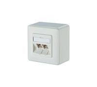 BTR Netcom réseaudose Aufputz CAT 6A 2 Port Metz Connect blanc