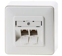 BTR Netcom réseaudose Aufputz CAT 6A 2 Port Metz Connect blanc