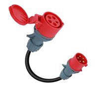 Btstil Adaptateur CEE 32 A 400 V 5P mâle vers 63 A 400 V 5P - Câble en caoutchouc 5 x 6 mm² - Raccord Schuko IP44