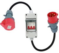 Btstil Adaptateur CEE 63 A 400 V vers 32 A 400 V - Courant fort avec disjoncteur 32 A - H07RN-F 5G4/5G6 - 5 x 2,5 mm² - Câble en caoutchouc - Fiche CEE IP44
