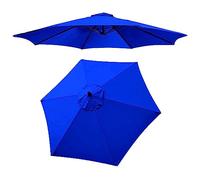 BTYQKZVPM Parasol de Jardin, Parapluie octogonal à auvent de Remplacement(Navy Blue,6ribs 10ft/300CM)