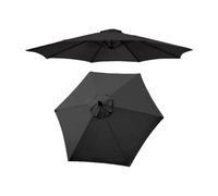 BTYQKZVPM Parasol de Jardin, Parapluie octogonal à auvent de Remplacement(Noir,6ribs 6.5ft/2M)