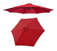 BTYQKZVPM Parasol de Jardin, Parapluie octogonal à auvent de Remplacement(Rouge,8ribs 9ft/2.7M)