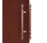 BTYQKZVPM Poignées pour portes coulissantes, Poignée de porte grange coulissante barre traction en acier vintage 2-Pack rouge cuivre/or 60-120CM(Red Copper,80CM/31 1/2")