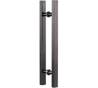 BTYQKZVPM Poignées pour portes coulissantes, Poignée de porte grange coulissante carrée en acier, entrée va-et-vient 50-120CM avec raccords