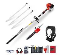 BU-KO 52cc Taille-haie et sécateur à Essence Longue portée avec Manche d'extension de 3 x 75 mm, Outil de Jardinage Ultime pour Couper de précision, Tailler Les Haies et Tailler avec facilité