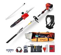 BU-KO 52cc Taille-haie et sécateur à Essence Longue portée avec Manche d'extension de 75 mm et Sac à Outils pour Un Rangement Pratique, Outil de Jardinage Ultime pour Couper de précision