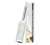 Buaak Râpe à fromage et zesteur en acier inoxydable avec récipient, râpe fine portable pour zeste de citron, parmesan, ail et légumes, comprend une brosse de nettoyage, outil de râpe de cuisine