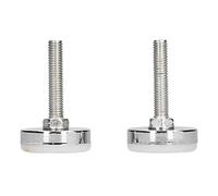 Buachois 2 Pièces M8 Pieds de Nivellement de Meubles, Niveleurs de Pieds de Meubles Réglables en Acier Inoxydable avec Plaque de Base de 35 mm pour Tables, Chaises, Armoires